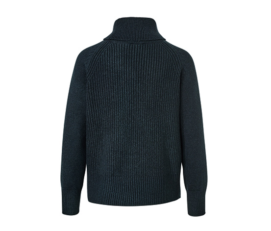 Grobstrickpullover mit Rollkragen, rostrot
