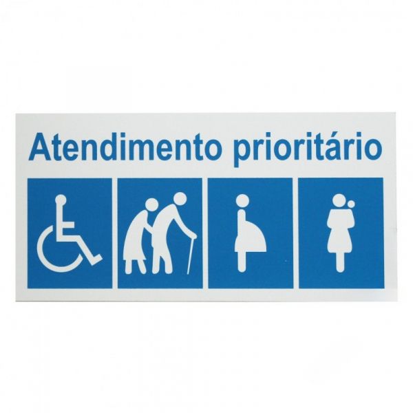 Marceu Sinal Adesivo Atendimento Prioritário (19,5x8cm)