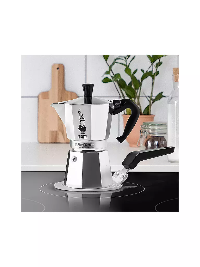 BIALETTI Induktionsplatte für Espressokocher 13cm Edelstahl silber