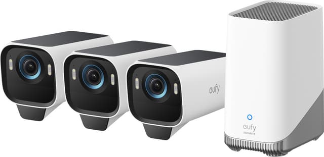 Eufy eufyCam S3 Pro 4K sikkerhedskamera (3-pakke)