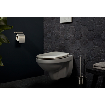 Haceka IXI toiletrolhouder met klep rvs