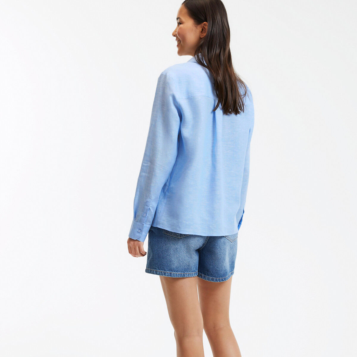 COLEÇÕES LA REDOUTE<br>Camisa de linho de manga comprida