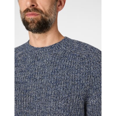 Herrenpullover 4-fädig, Blaumelange