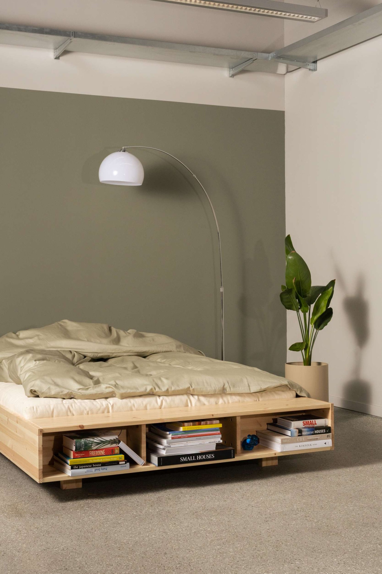 Karup Design Stauraumbett »Merge Bed Bettgestell m. integrierter Bank m. Stauraum, mehrere Grössen« inkl. Lattenrost, excl. Matratze, FSC®-zertifiziertes Massivholz