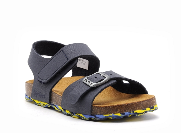 Kickers nu pieds enfant sunkro bleu