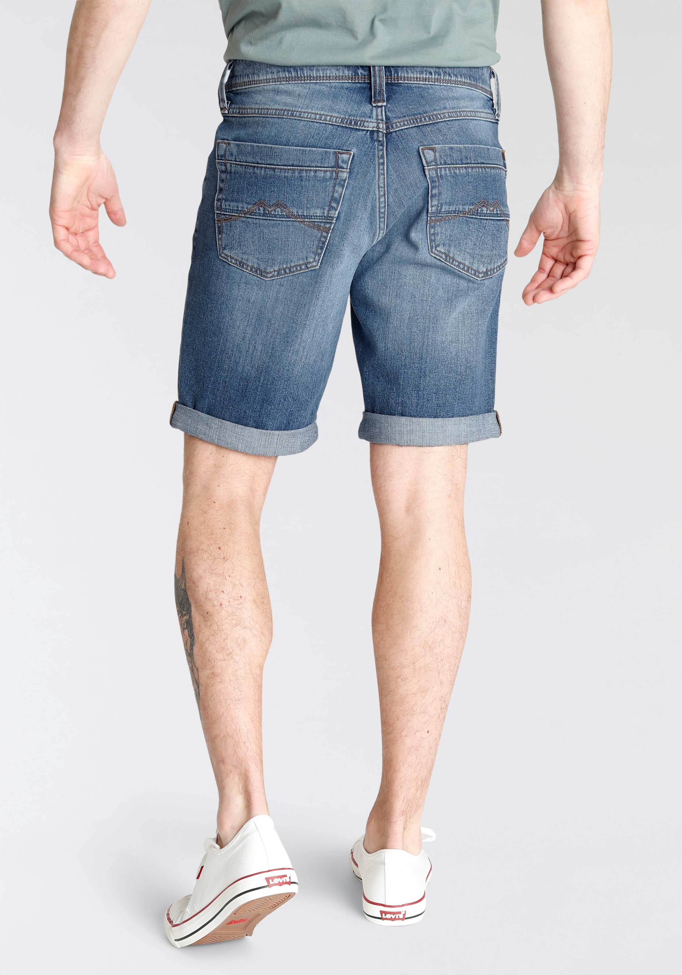 MUSTANG Jeansshorts »Washington« Sommerhose krempelbar, mit leichter Waschung