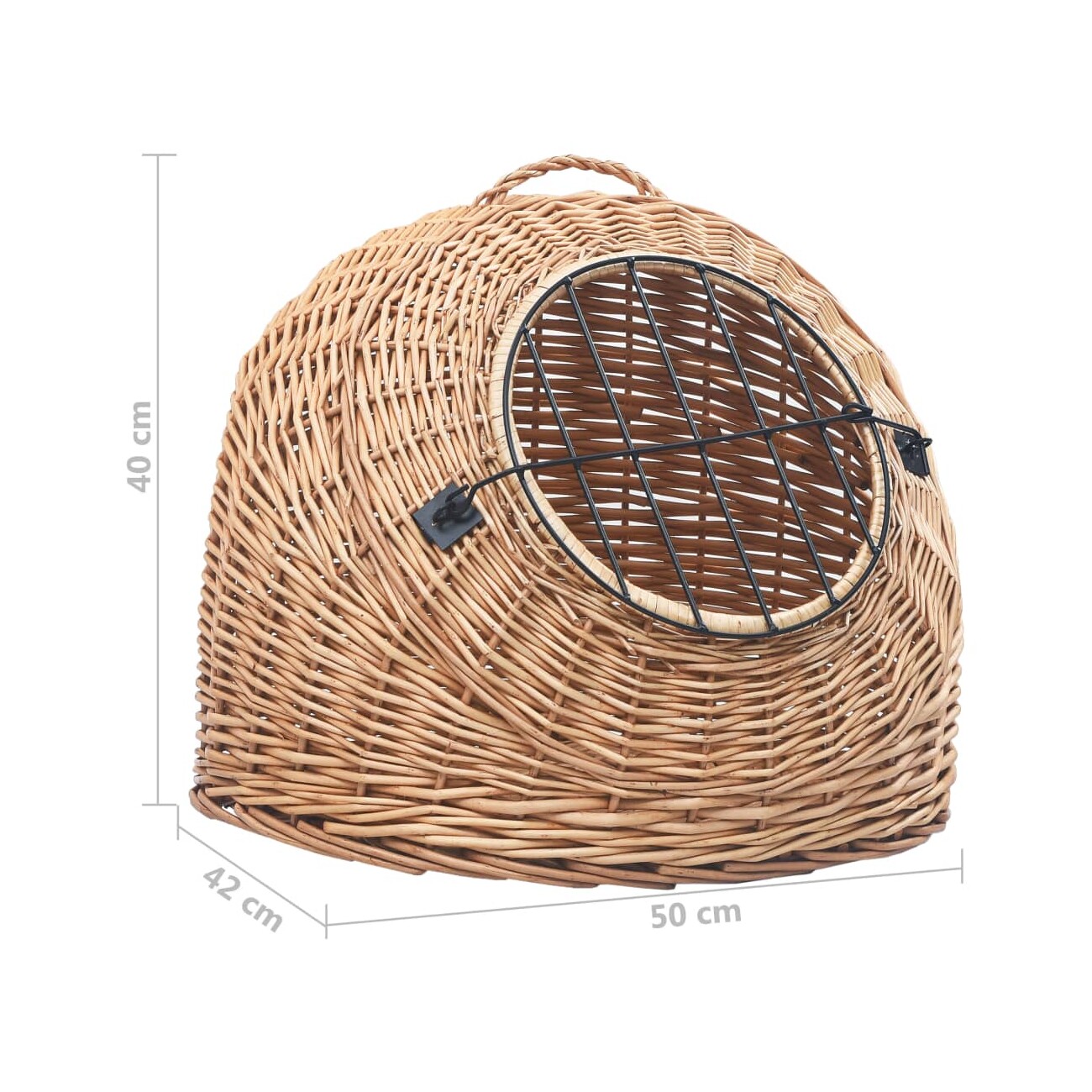 VidaXL Katzentransporter Braun 42 cm, 40 cm, 50 cm