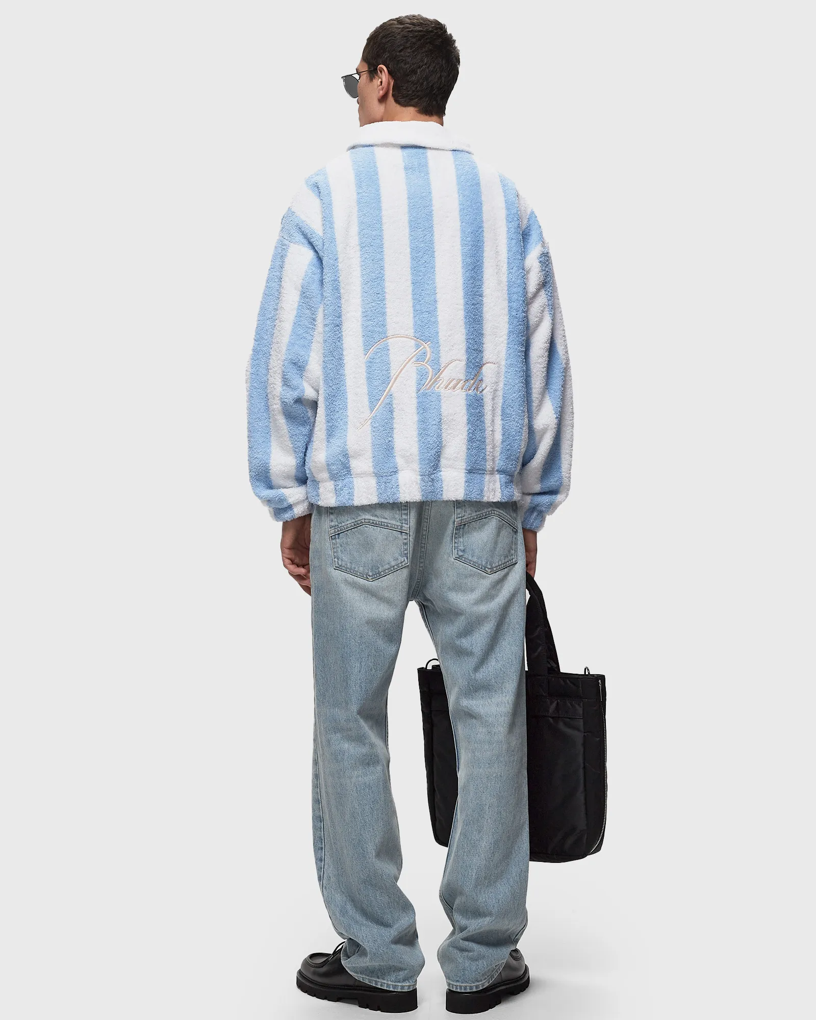Rhude STRIPED LOOP TERRY POLO