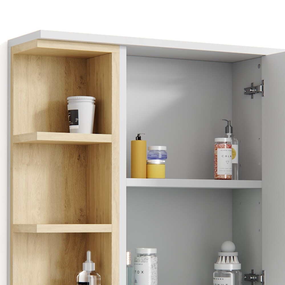Vicco Spiegelschrank Aquis Spiegel Badspiegel Wandspiegel Bad EicheWeiß