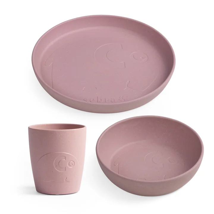 Sebra - MUMS Kindergeschirr-Set, blossom pink (3-tlg.)