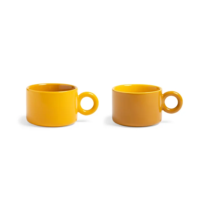 &klevering - Chiquito Tasse, 0,2 L, ocker (2er-Set)