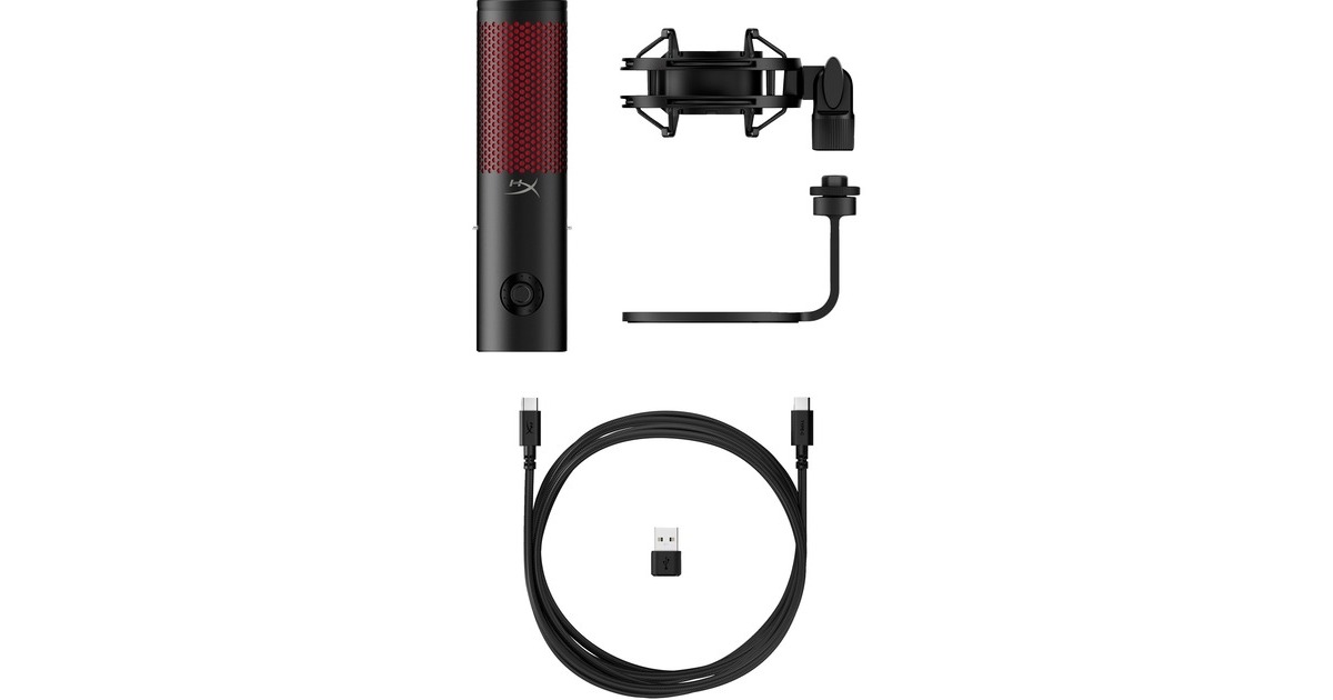 HyperXQuadCast 2 - USB gaming microfoon  (Zwart/rood)