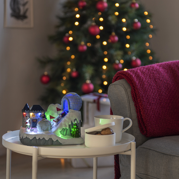 LED skipiste met bewegende figuurtjes