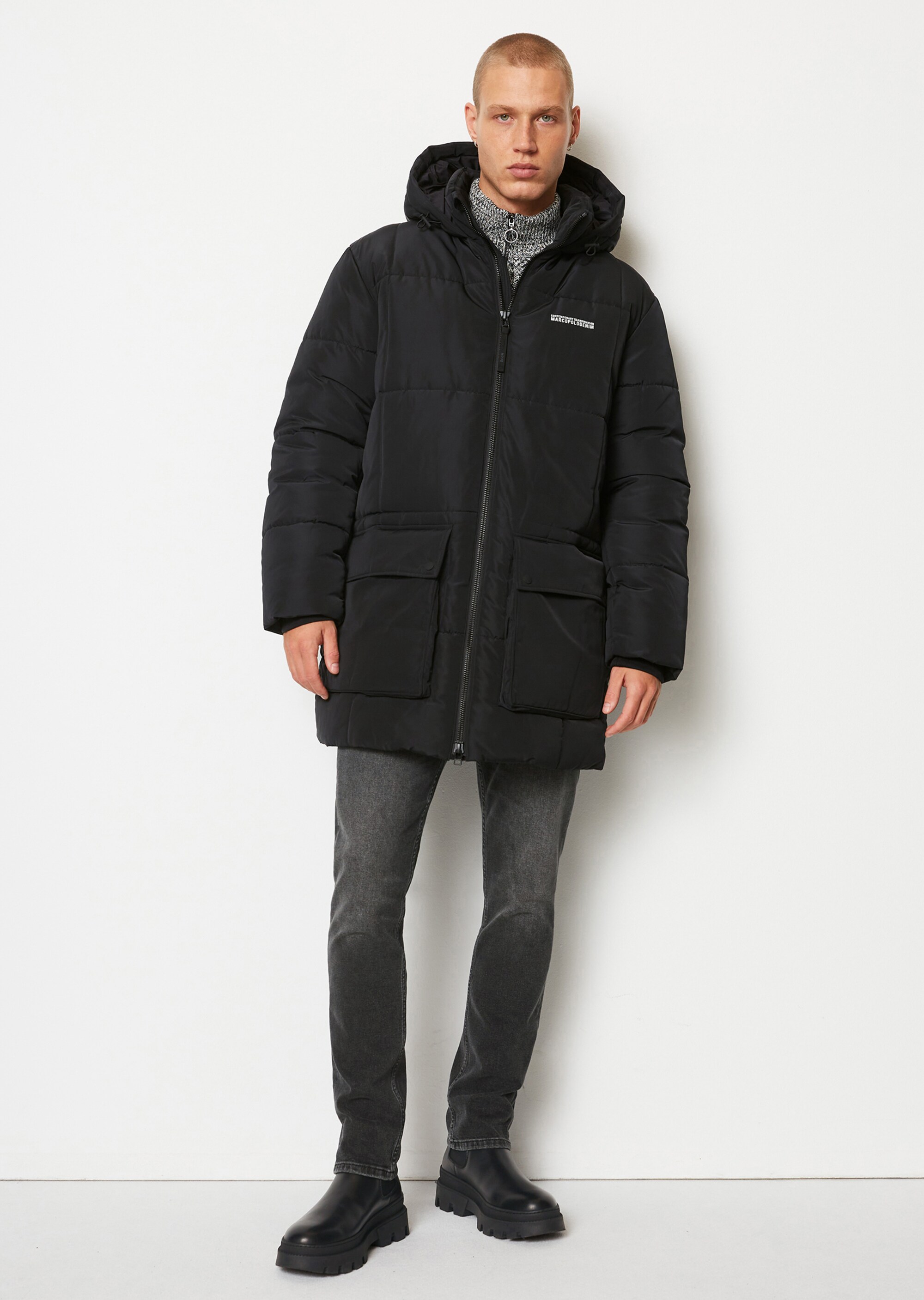 Puffer-Parka relaxed aus recyceltem Polyester