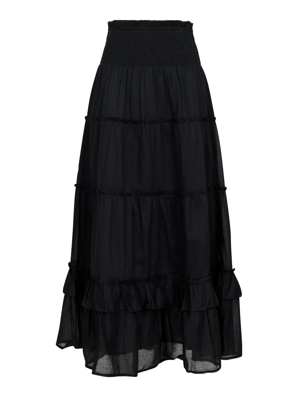 Bahne Studio  Margot Voile lang nederdel - sort