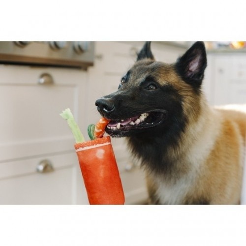 Brinquedo de pelúcia vermelho Boodymari da PetLifestyle para cães.