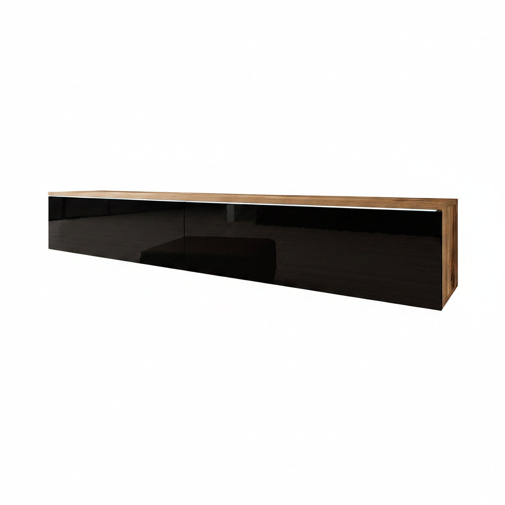 Dixon - TV-Meubel - Zwart/eiken - 180 cm
