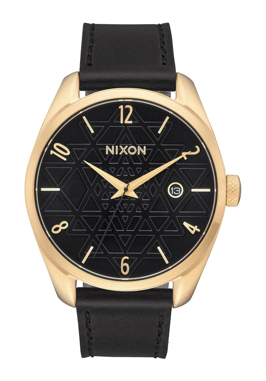 Nixon The Bullet Leather Gold / Black / Stamped A4732478