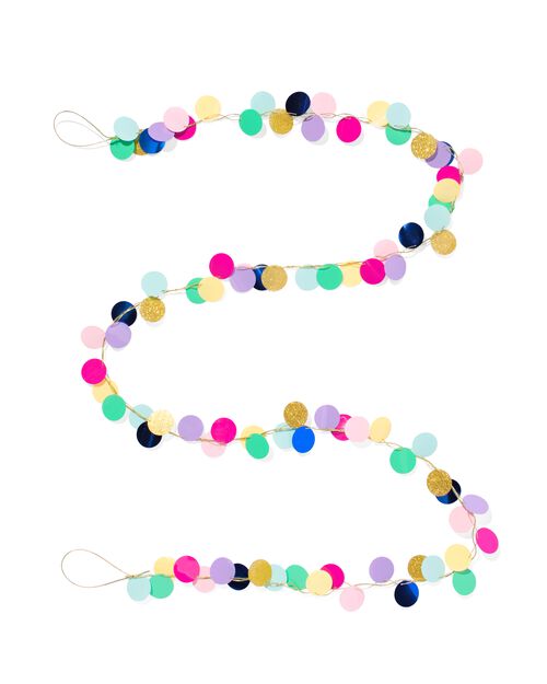 guirlande cercles plastique 2 m