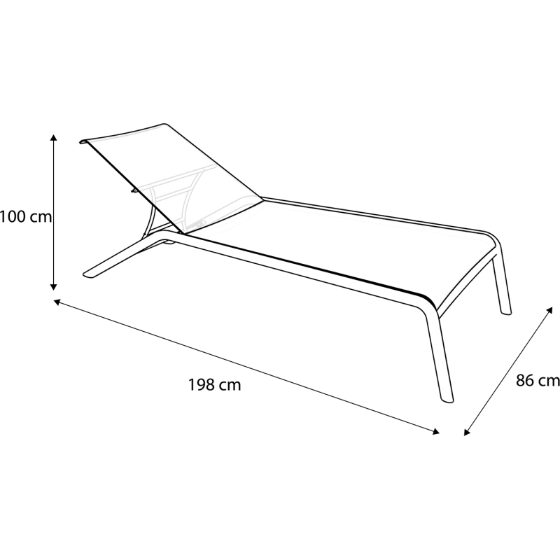 Bain de Soleil d'extérieur OUDON - toile enduit et pieds aluminium