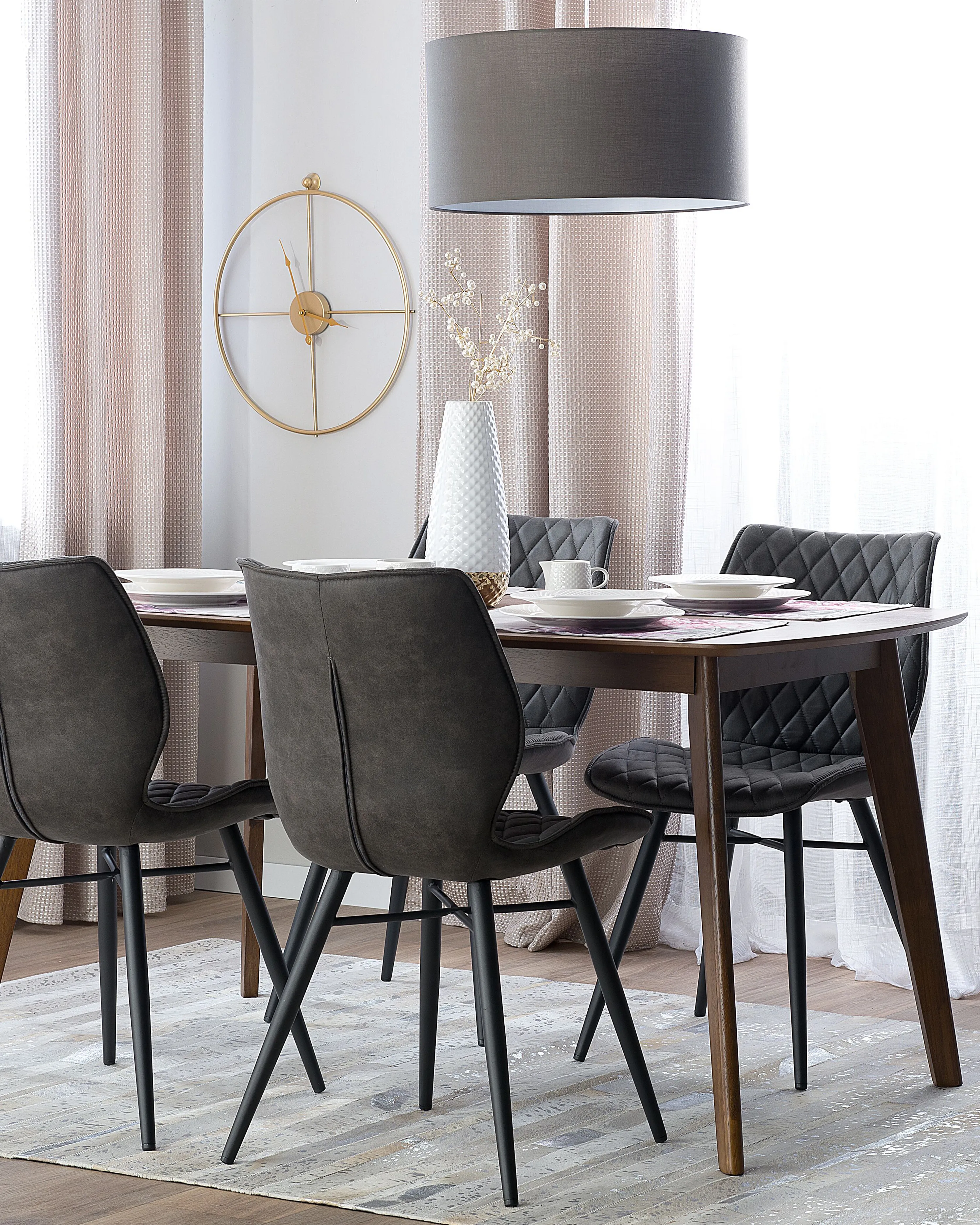 Set van 2 eetkamerstoelen LISLE Grijs