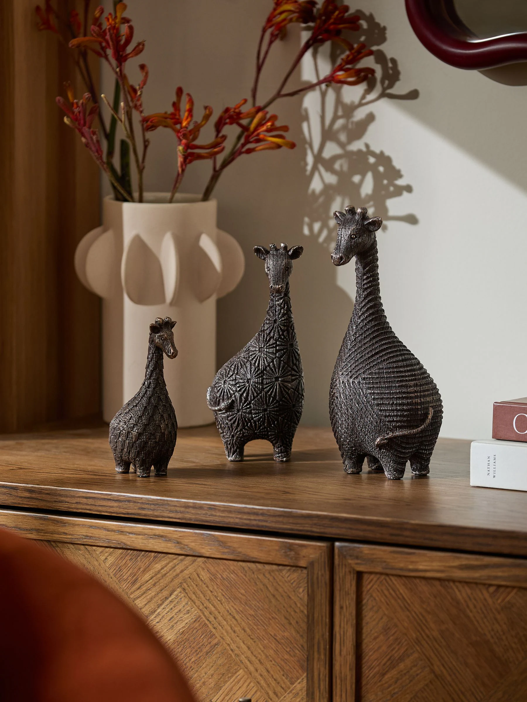 Set of 3 Giraffe Family Ornaments