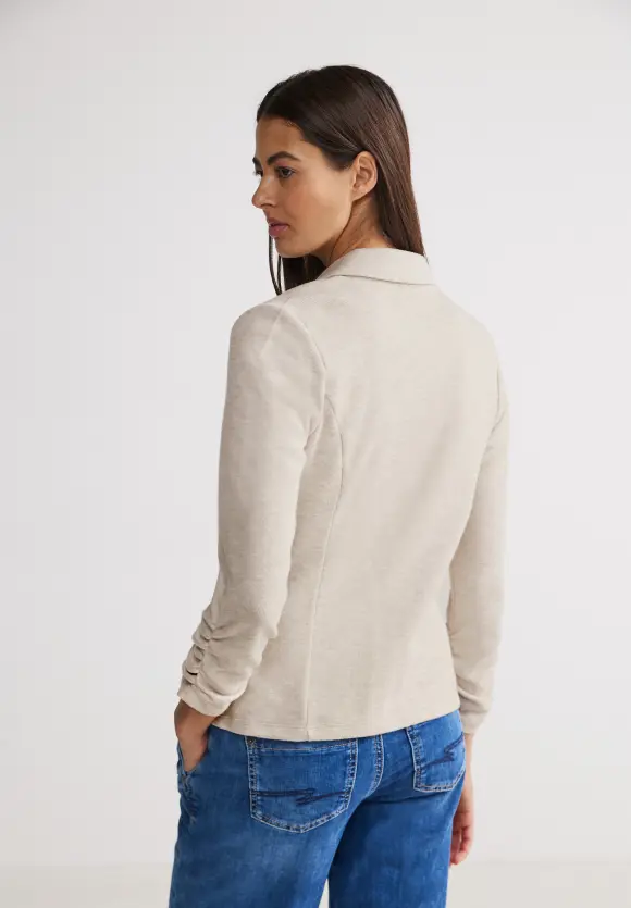 Basic Blazer mit Raffungen - spring sand melange