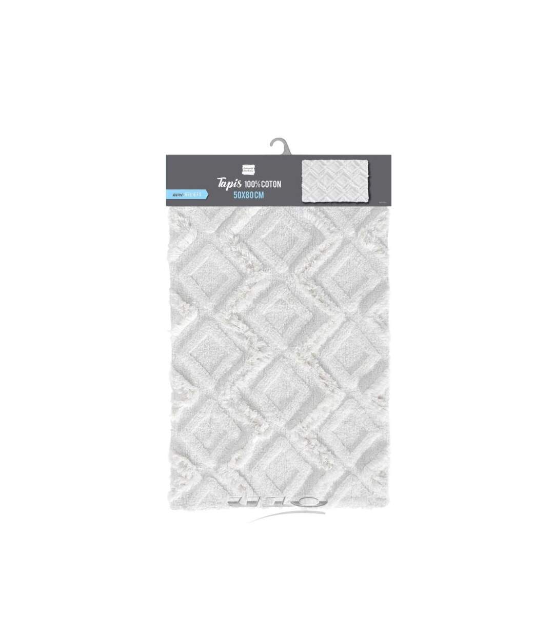 Tapis de Salle de Bain Ikatis 50x80cm Blanc