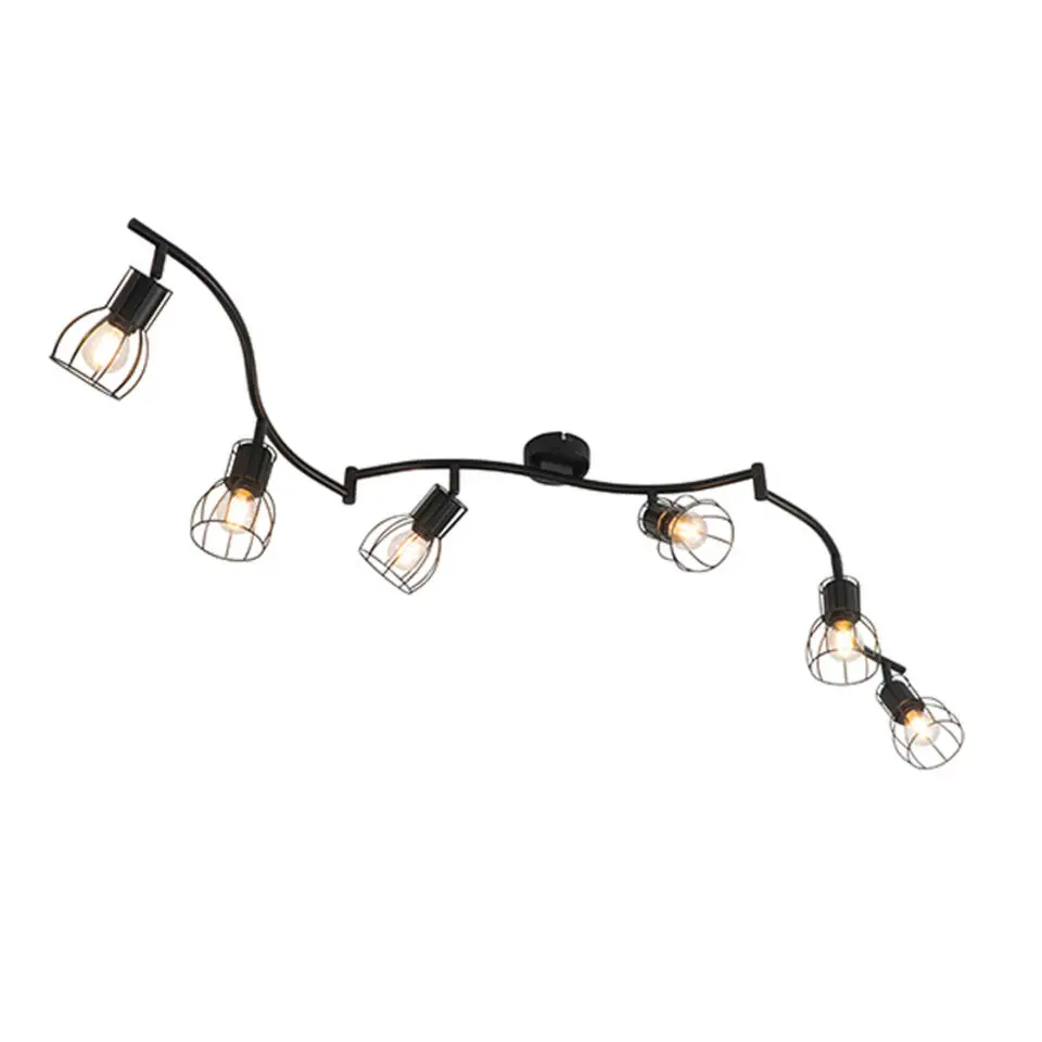 Qazqa opbouwspots botu zwart e14