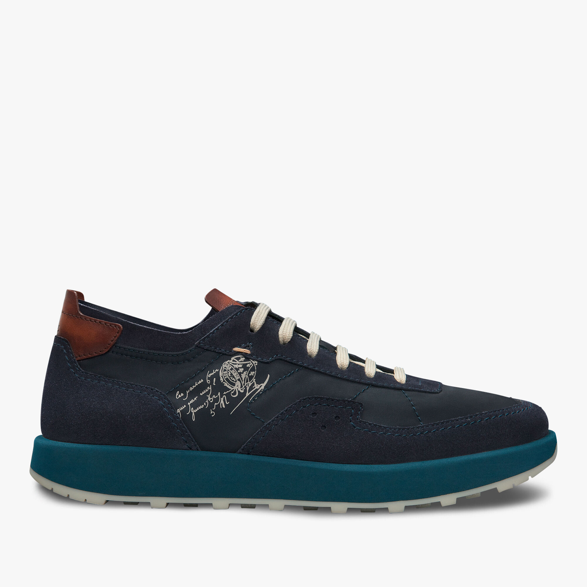 Sneaker Light Track En Veau Velours Et Nylon