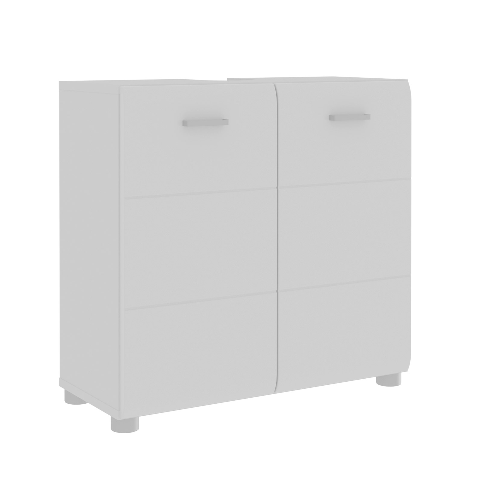 Waschbeckenunterschrank - weiß Hochglanz-weiß - 60 cm breit