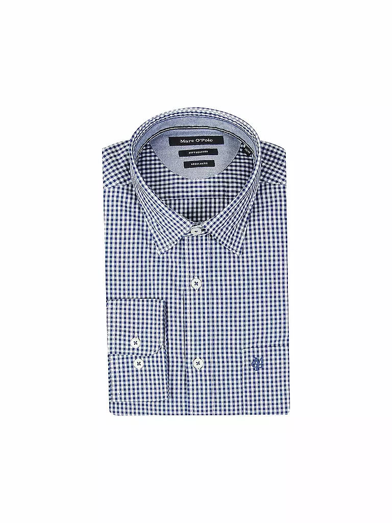 MARC O'POLO Hemd Regular Fit blau