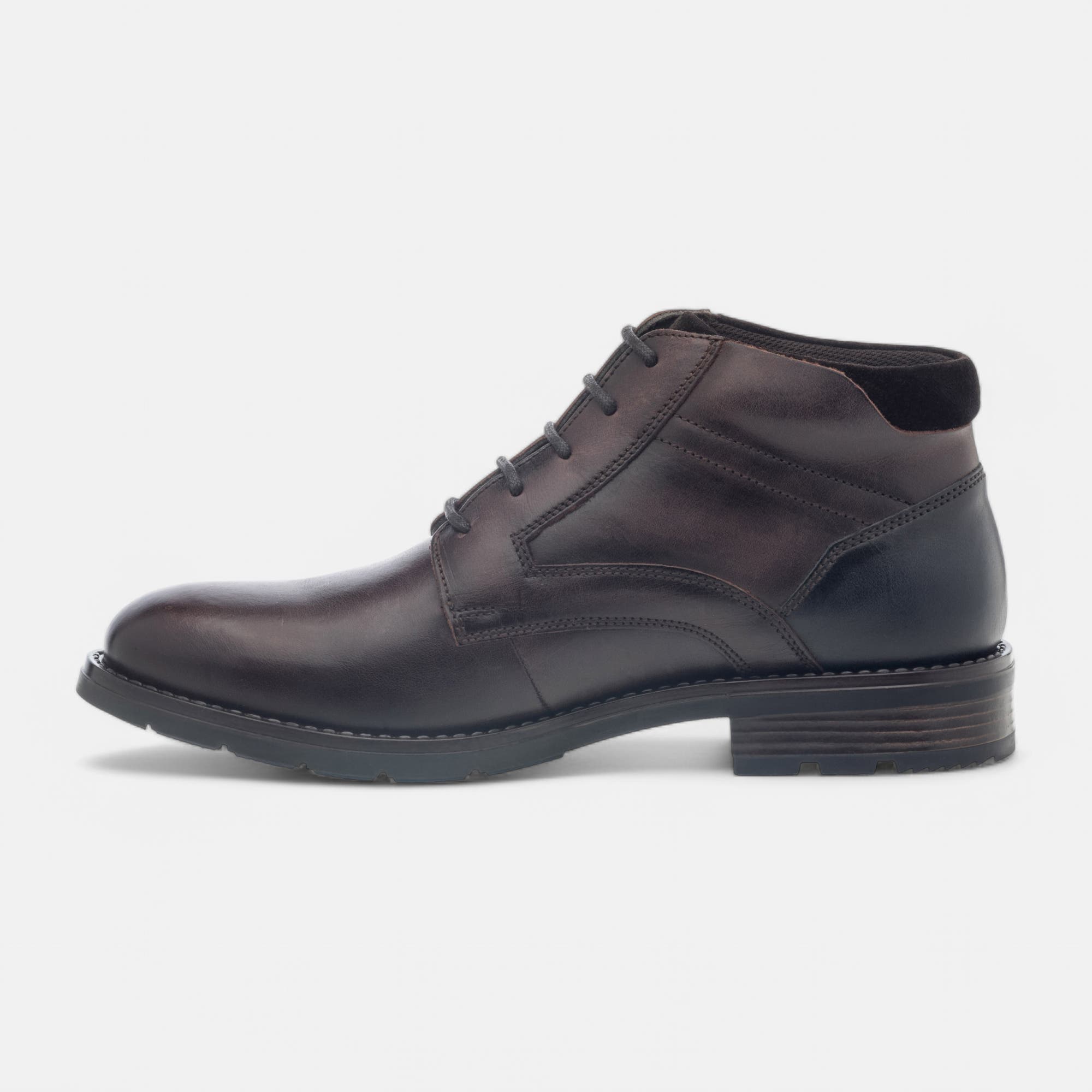 Bottines Homme en cuir marron