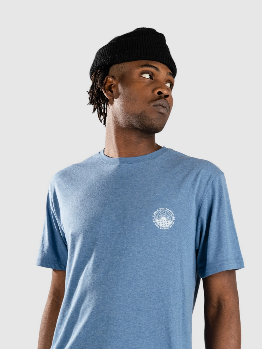Vissla Surf Check Comp Lite Eco Performance T-Shirt harbor blue heather