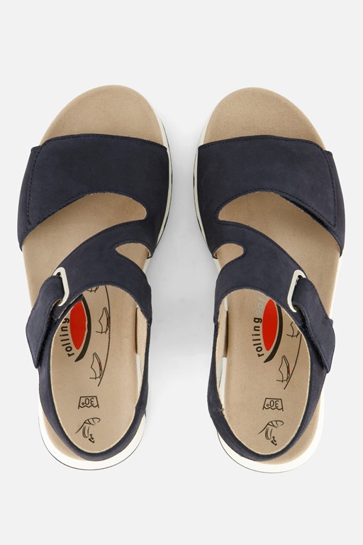 Gabor Rollingsoft Sandalen blauw Nubuck