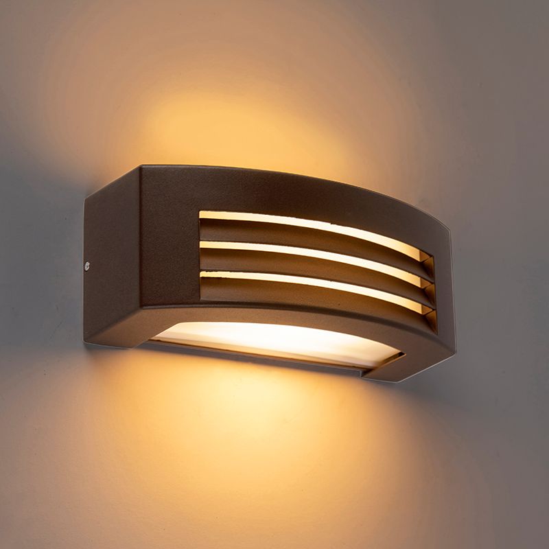 Moderne wandlamp roestbruin IP44 - Hurricane 1