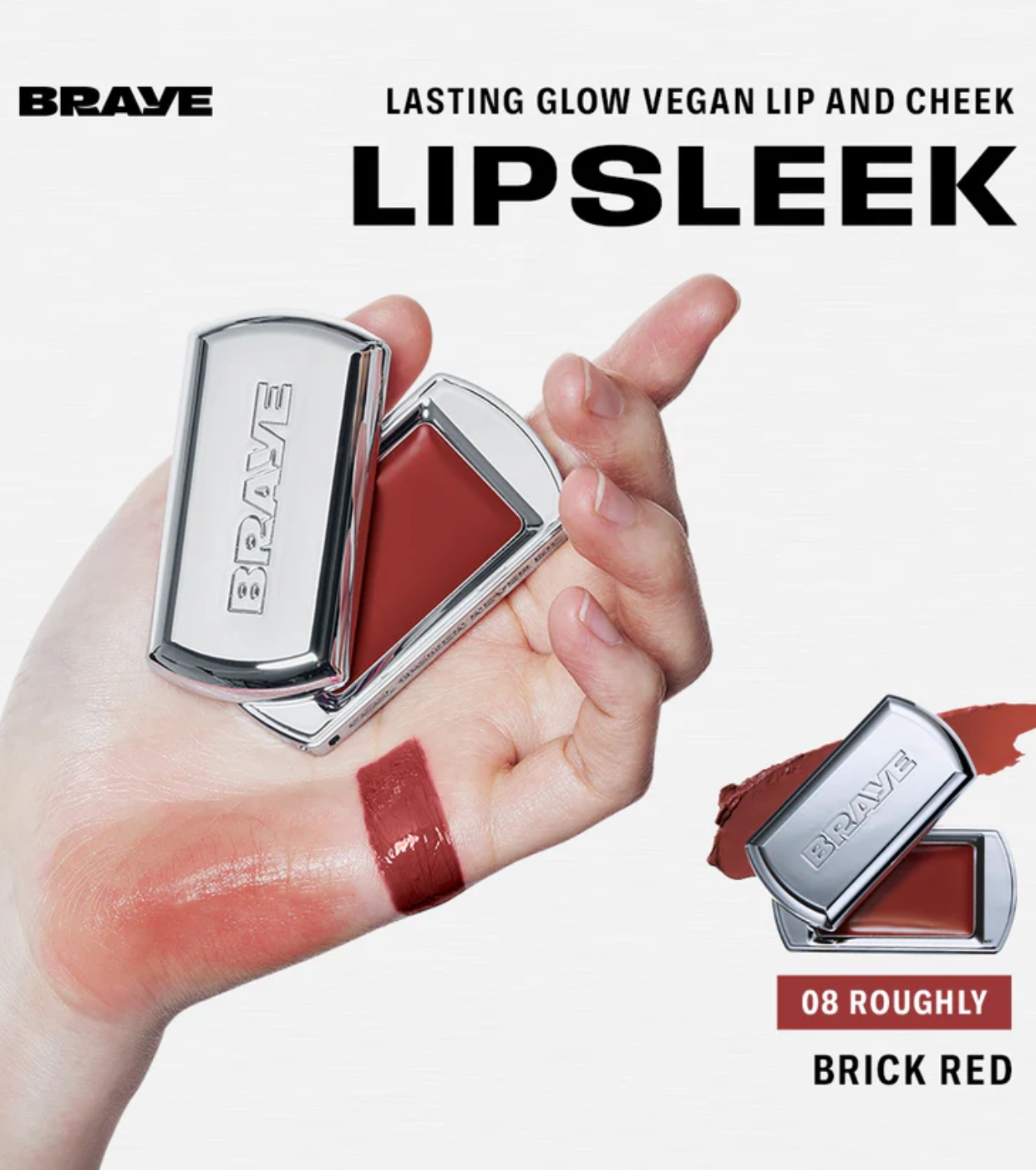 Braye - Bálsamo para Lábios e Bochechas Lipsleek - 08: Roughly