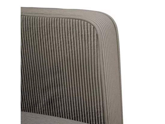 Canapé-chaise accoudoirs gris clair 54 cm tissu velours c?telé