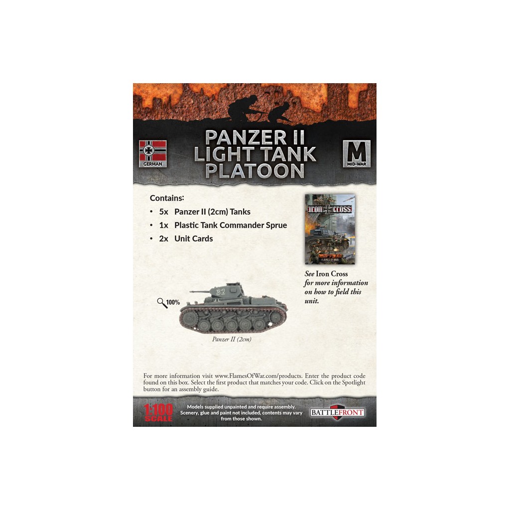 Flames of War - Panzer II Light Tank Platoon