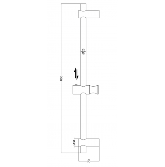 Best Design Ore glijstang 66cm RVS