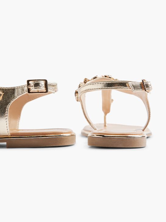 Graceland Sandalen-Zehentrenner gold