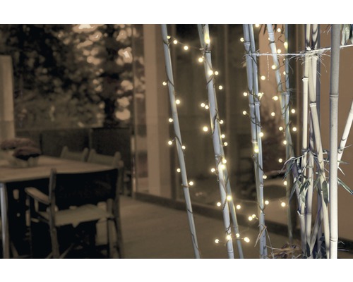 Konstsmide Globe LED lichtsnoer, 6,35 m + 5 m aansluitdraad, 80 LED's, warm wit licht