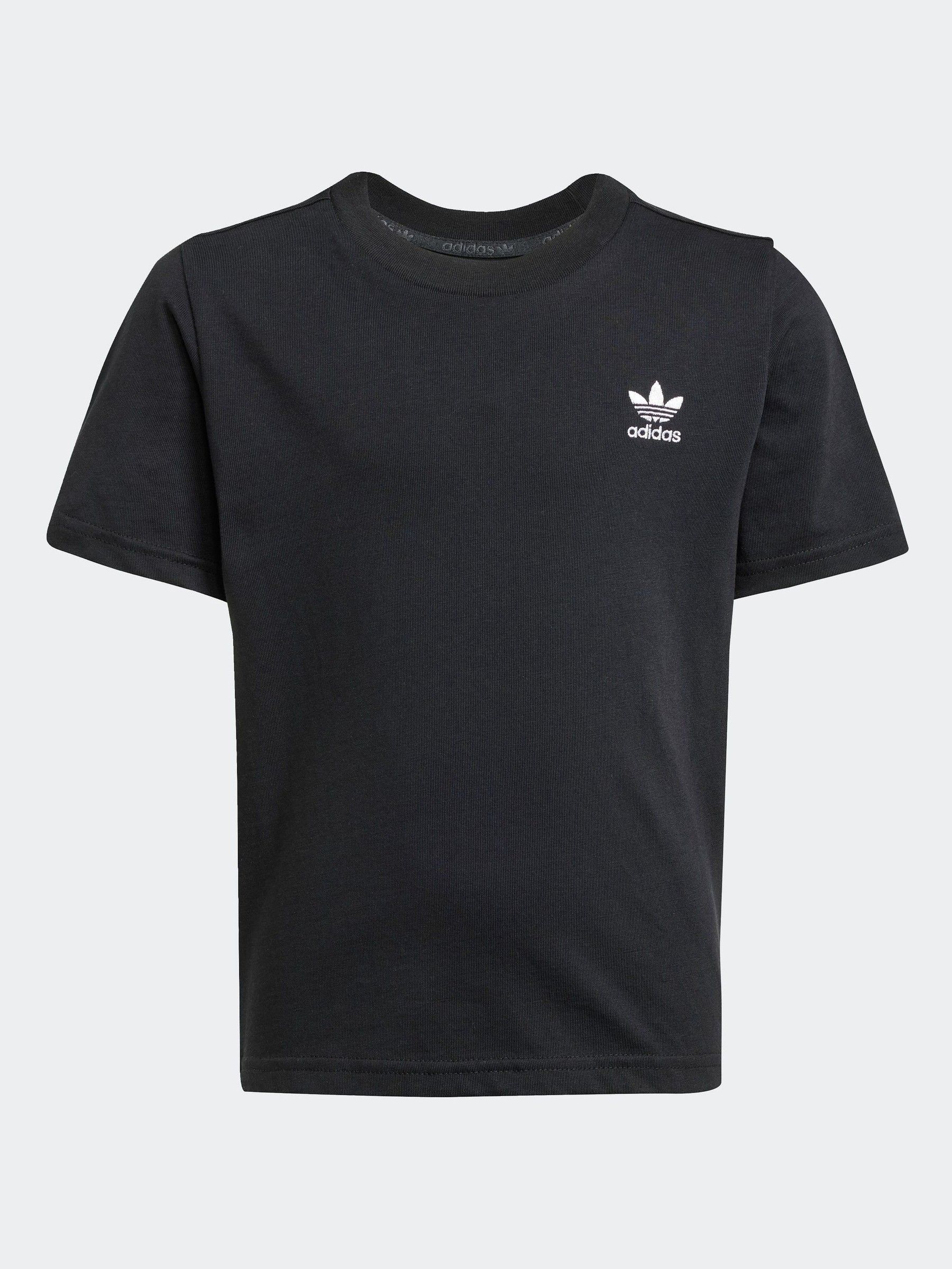 Zwart - adidas Originals Little Kids set van short en T-shirt
