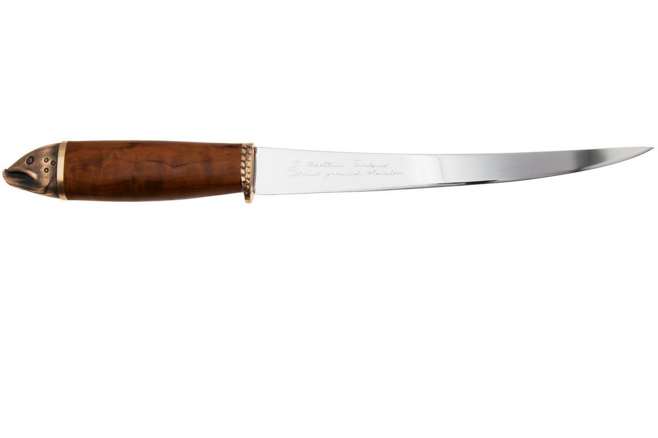 Marttiini Salmon Filleting Knife 552017W Polished 1.4034, Birch, fileermes