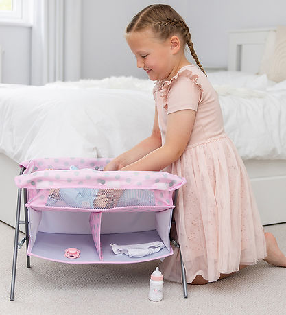 Tiny Treasures Wickeltisch für Puppen - Klappbares Wickeltischbe