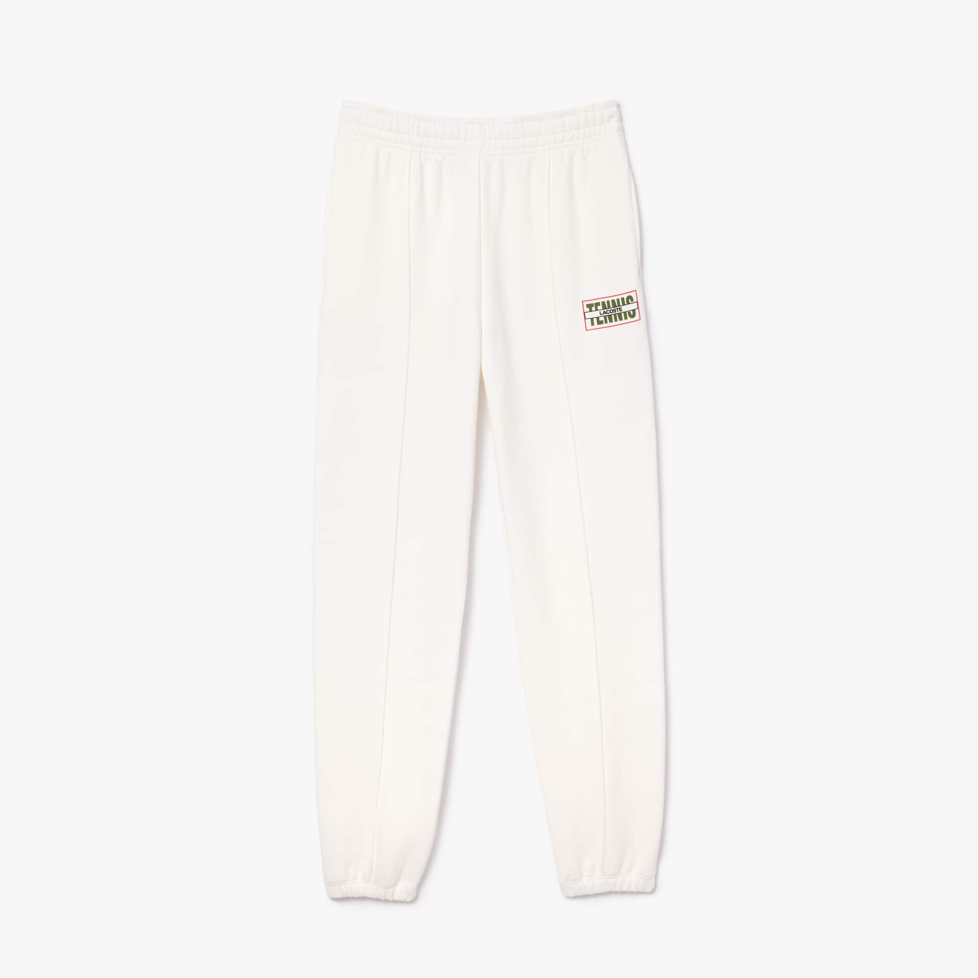 Pantalon de survêtement Jogger imprimé tennis en molleton Pantalons de survêtement - Blanc - Lacoste - Femme