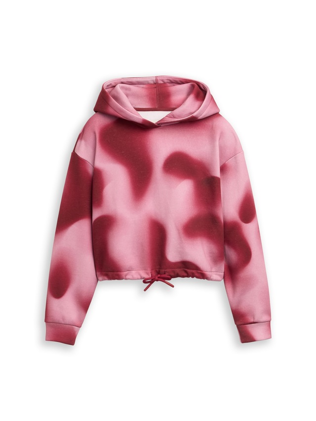 TOM TAILOR Kapuzensweatshirt , mit abstraktem Muster und Kordelzug