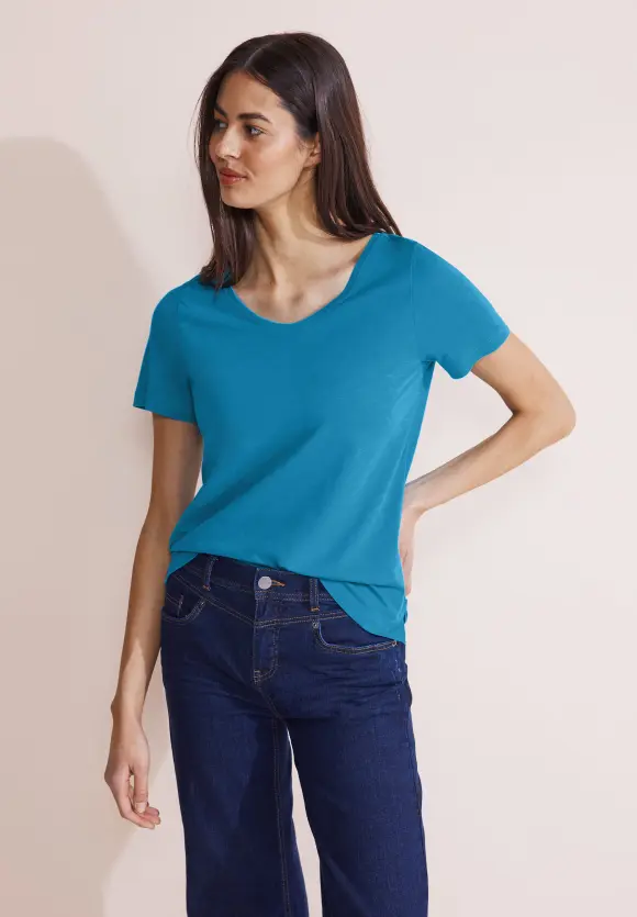 Basic T-Shirt - bright cyan blue