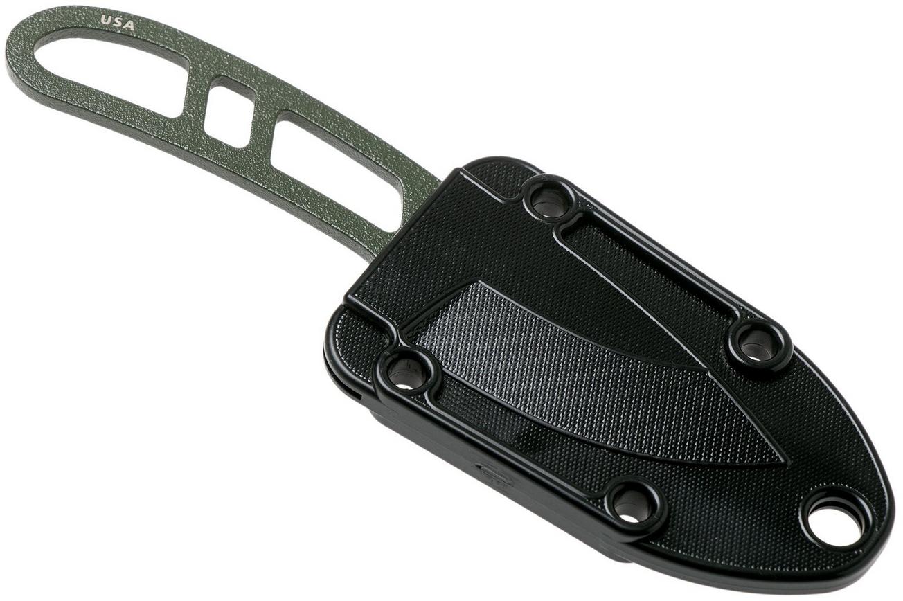 ESEE Candiru OD-green CAN-OD nekmes met zwarte schede   riemclip