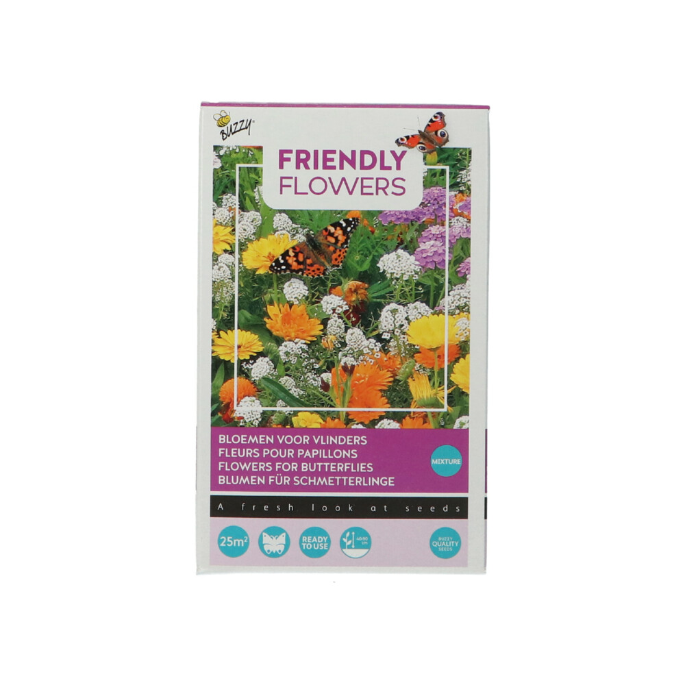 Buzzy Strooidoosje Friendly Flowers Vlinders Laag 25 m²